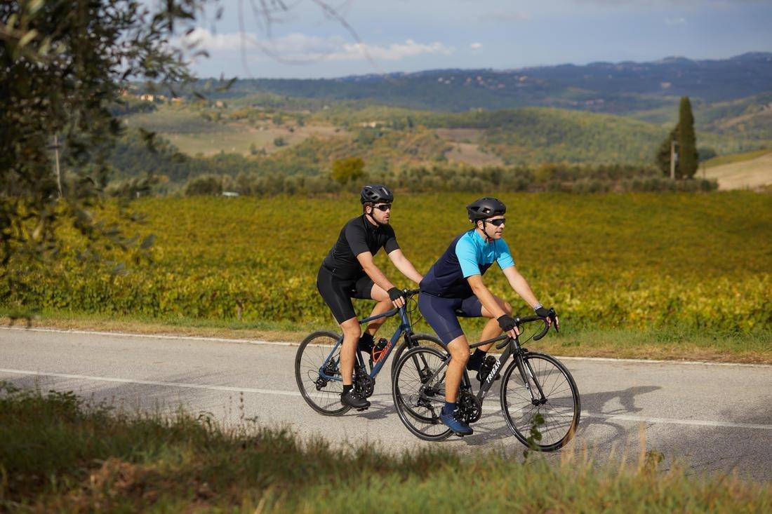 Small  Men's Short-Sleeved Warm Weather Road Cycling Jersey RC100, Navy Blue, No Color, large image number 9