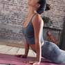 KIMJALY - Large  Seamless Long Dynamic Yoga Sports Bra, Dark Grey