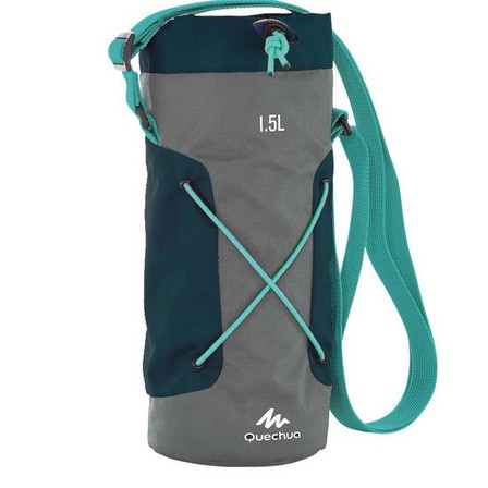 QUECHUA - Isothermal Cover for Hiking Flasks, Dark Petrol Blue
