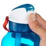 QUECHUA - Hiking Water Bottle Instant Stopper With Straw 900 Tritan 0.5 Litre, Dark Petrol Blue