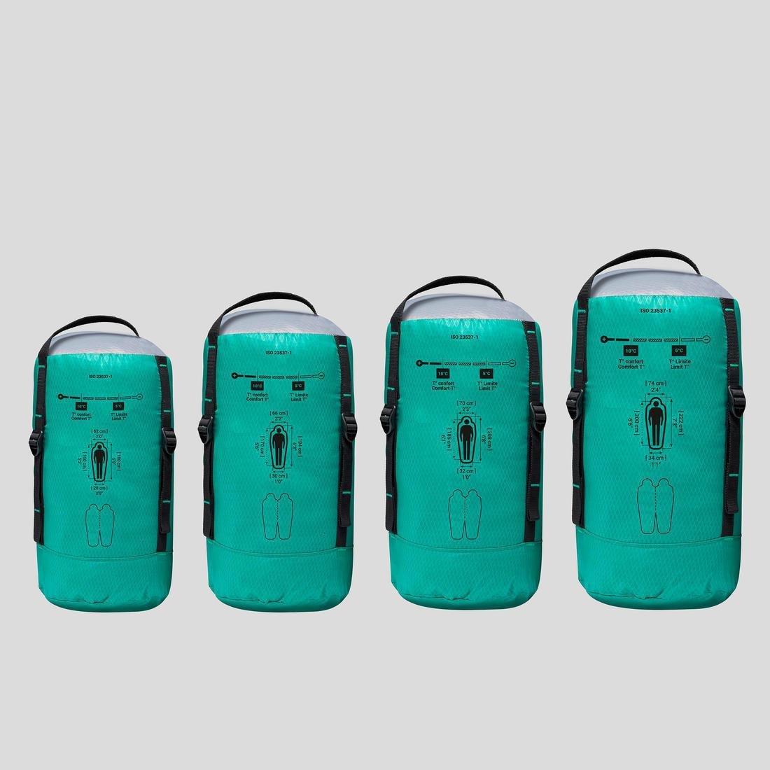 حقيبة نوم مبطنة قابلة للطي، أخضر داكن، مقاس XL, , large image number 9