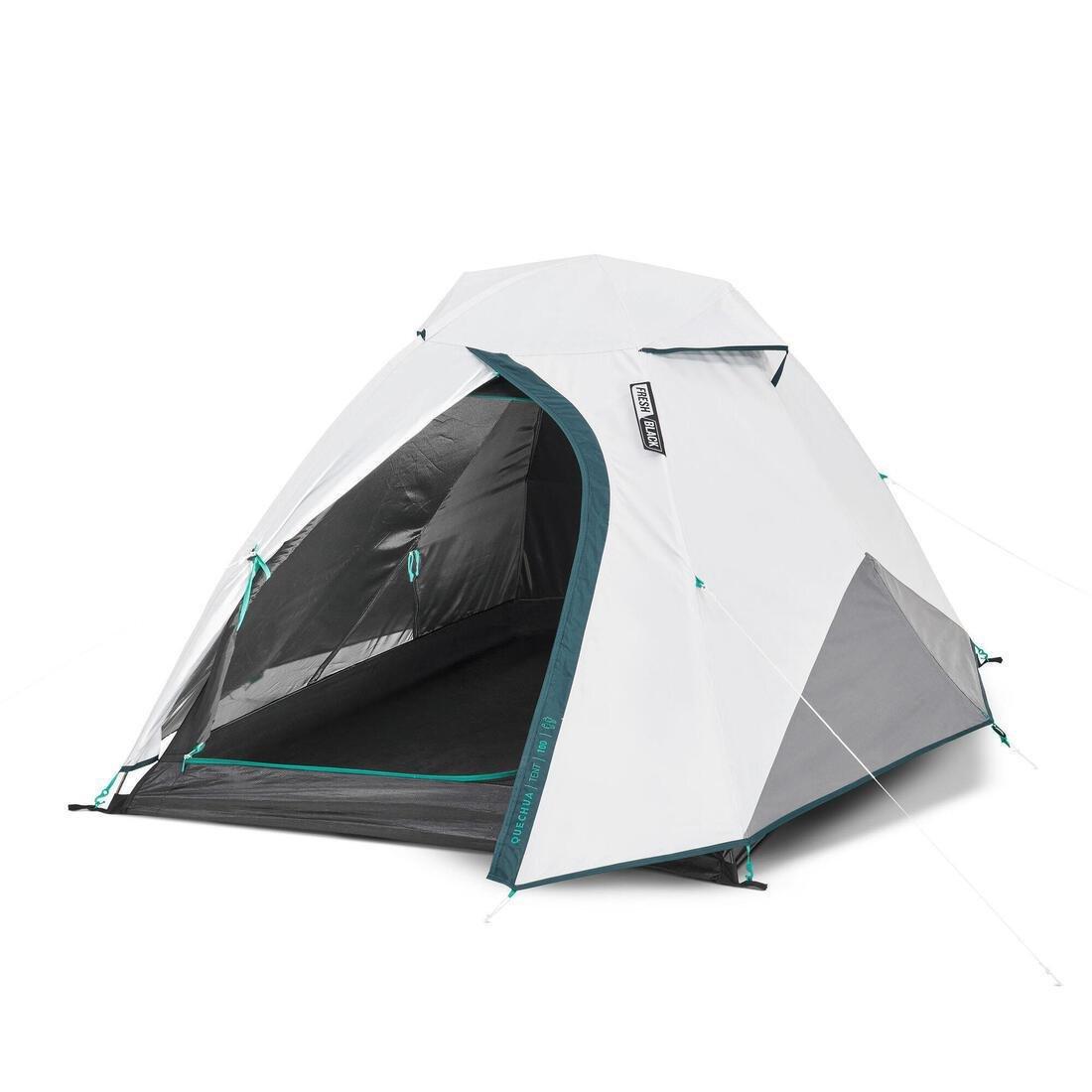 Camping Tent Mh100 Fresh And Black - 3 Person, Brown, , large image number 0