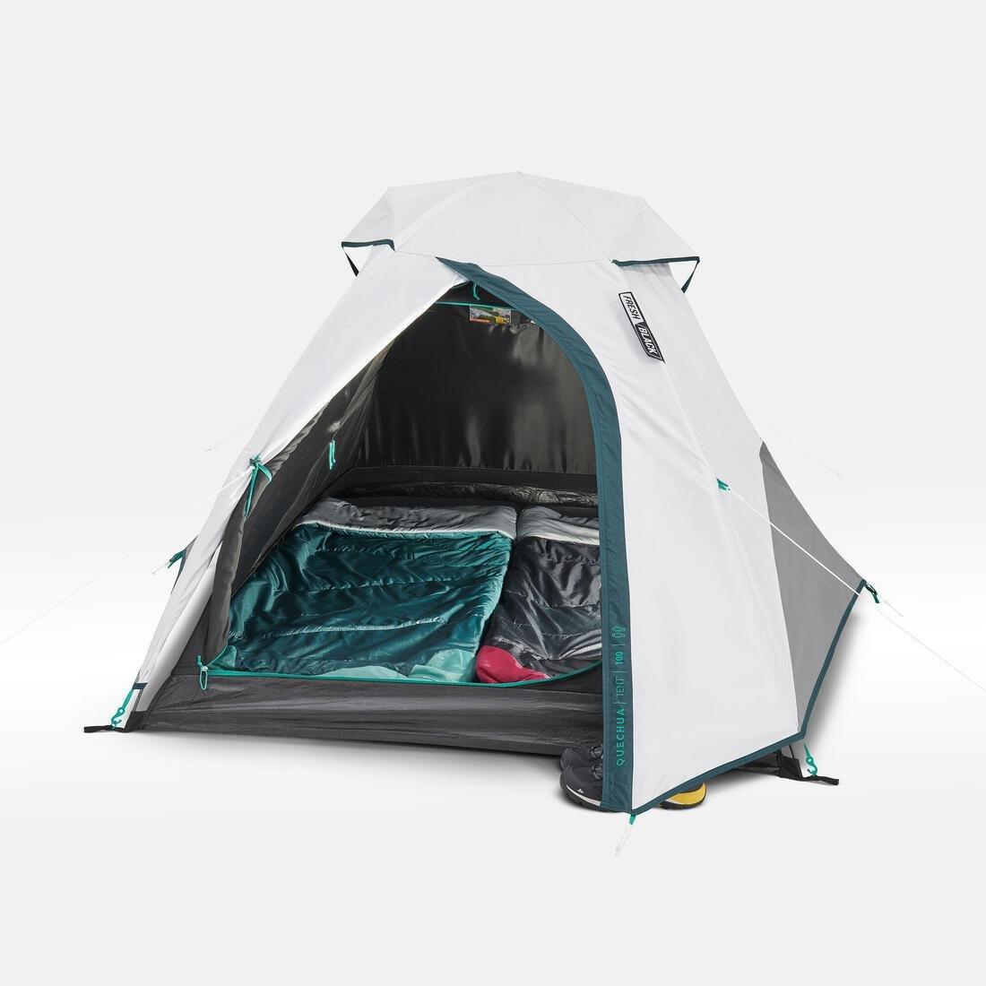 Camping Tent Mh100 Fresh And Black - 3 Person, Brown, , large image number 2