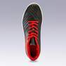 KIPSTA - حذاء كرة قدم برقبة للأرضيات الصلبة أجيليتي 100 ف.ج - أسود/أحمر، مقاس 31 أوروبي