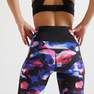 DOMYOS - W30 L31 Fitness High-Waisted Shaping Cropped Leggings, Black
