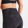 DOMYOS - W30 L31 Fitness High-Waisted Shaping Cropped Leggings, Black