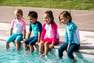NABAIJI - مايوه سباحة بأكمام قصيرة واقِ من الأشعة فوق البنفسجية، مطبوع، أزرق بترولي، للأطفال بعمر 2-3 سنوات