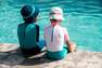 NABAIJI - مايوه سباحة بأكمام قصيرة واقِ من الأشعة فوق البنفسجية، مطبوع، أزرق بترولي، للأطفال بعمر 4-5 سنوات