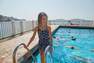 NABAIJI - 8-9 Years 1-Piece Swimming Skirt Swimsuit Lila All Omi, Teal Blue