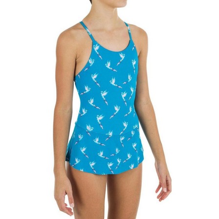 NABAIJI - 10-11 Yrs 1-Piece Swimming Skirt Swimsuit Lila All Omi, Teal Blue