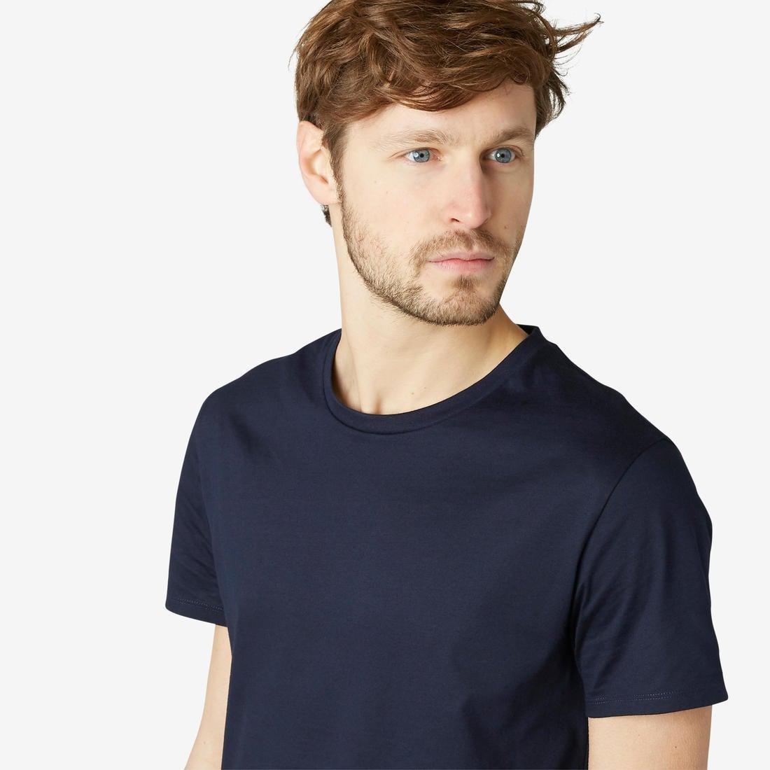 Medium  Fitness Pure Cotton T-Shirt Sportee, Asphalt Blue, , large image number 6