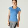 NYAMBA - Small  Slim Fit Stretch Cotton Fitness T-Shirt, Blue