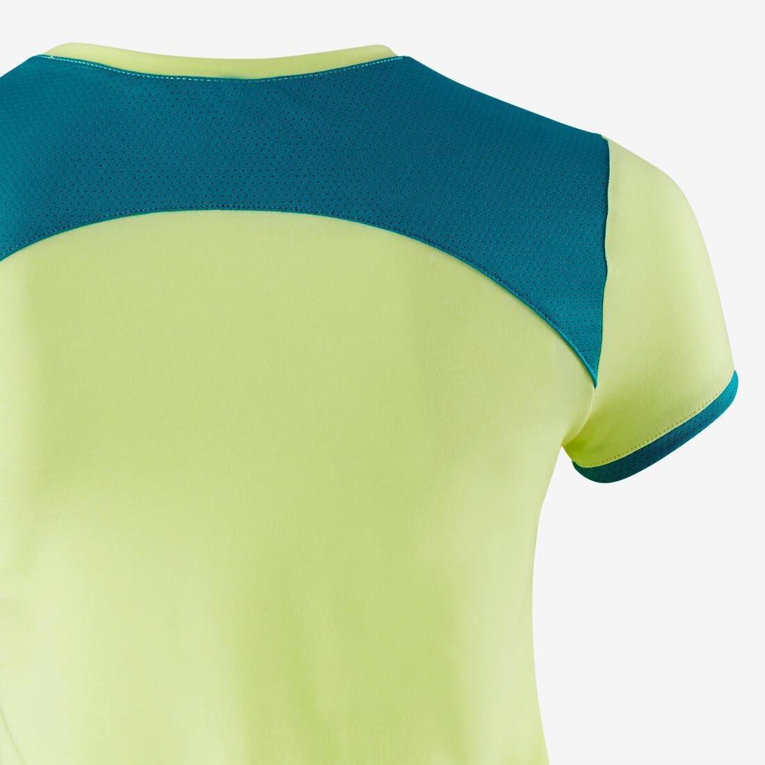 12-13Y Girls' Breathable Short-Sleeved Gym T-Shirt 500 - Neon, Fluo Peach, , large image number 13