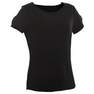 NYAMBA - Extra Large Boat Neck Stretch Cotton Fitness T-Shirt, Black