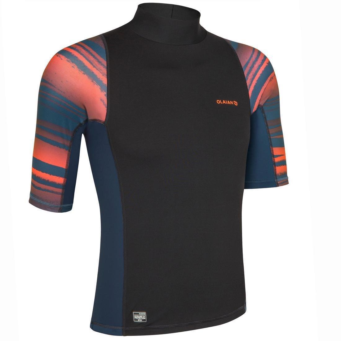 3XL  500 Men's Short-Sleeved UV-Protection Surfing T-Shirt, Black, , large image number 0