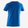 DOMYOS - 7-8Y  100 Boys' Short-Sleeved Gym T-Shirt Print, Royal Blue