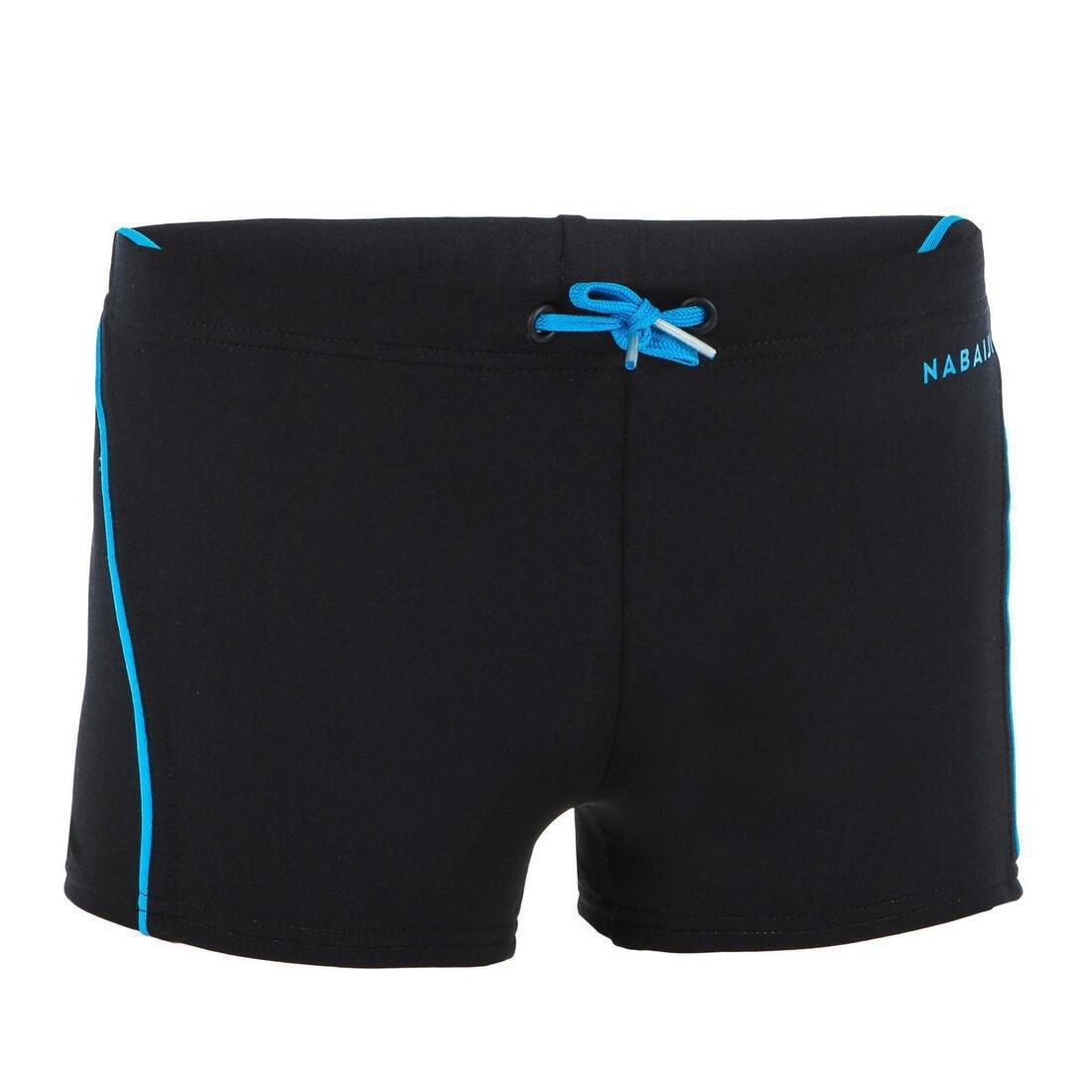 14-15Y Boys' Swimming Boxer 100 Plus, Black, , large image number 0