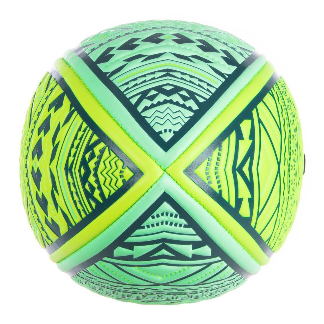 1  Beach Rugby Ball R100 Midi Maori, Fluo Green, , large image number 2