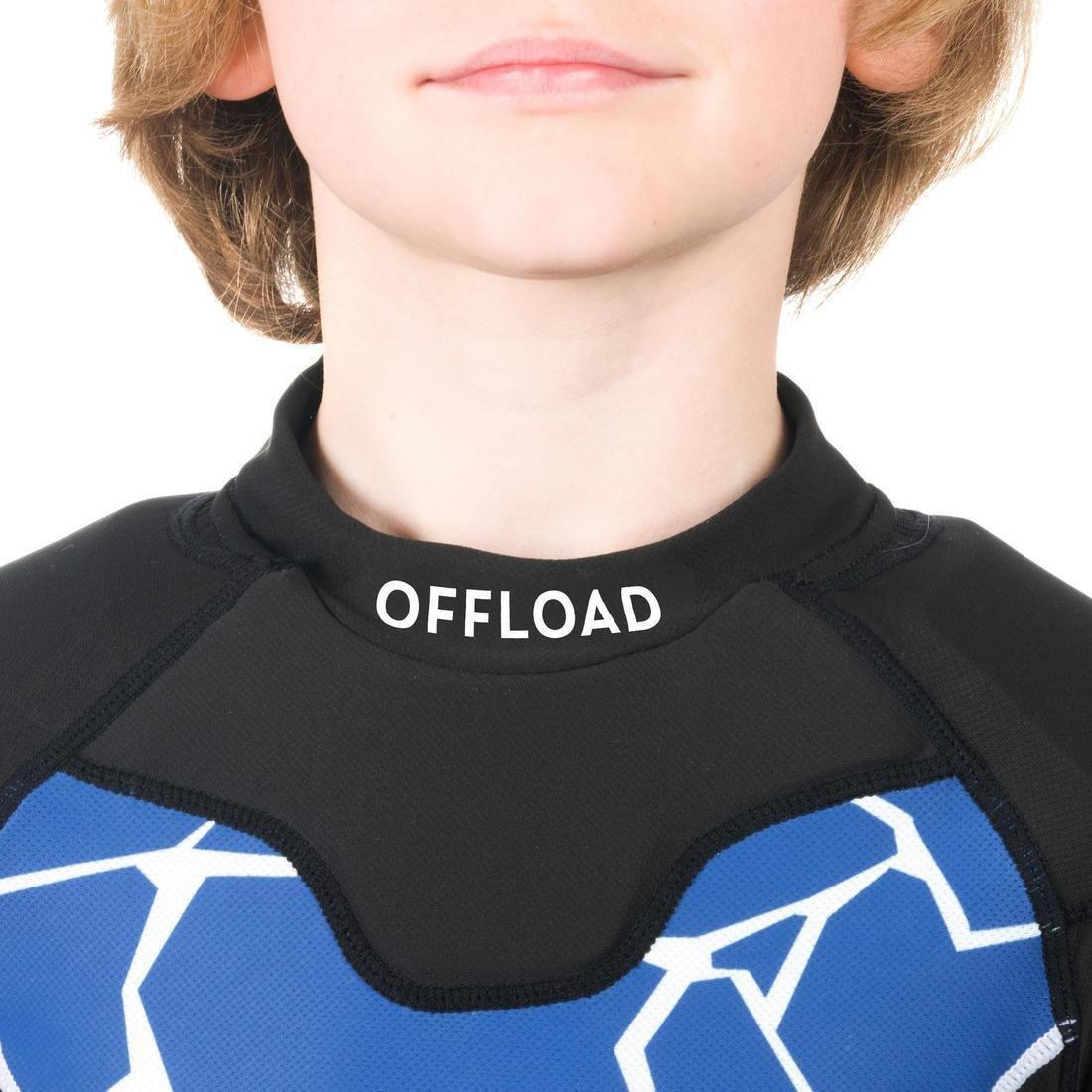10-11Y  Kids' Rugby Shoulder Pads R100 - Turtle, Blue Grey, , large image number 10