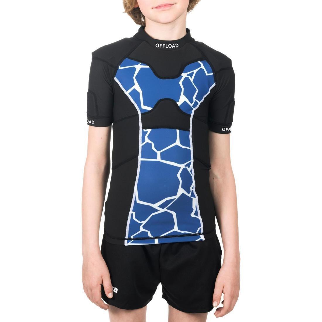 10-11Y  Kids' Rugby Shoulder Pads R100 - Turtle, Blue Grey, , large image number 12