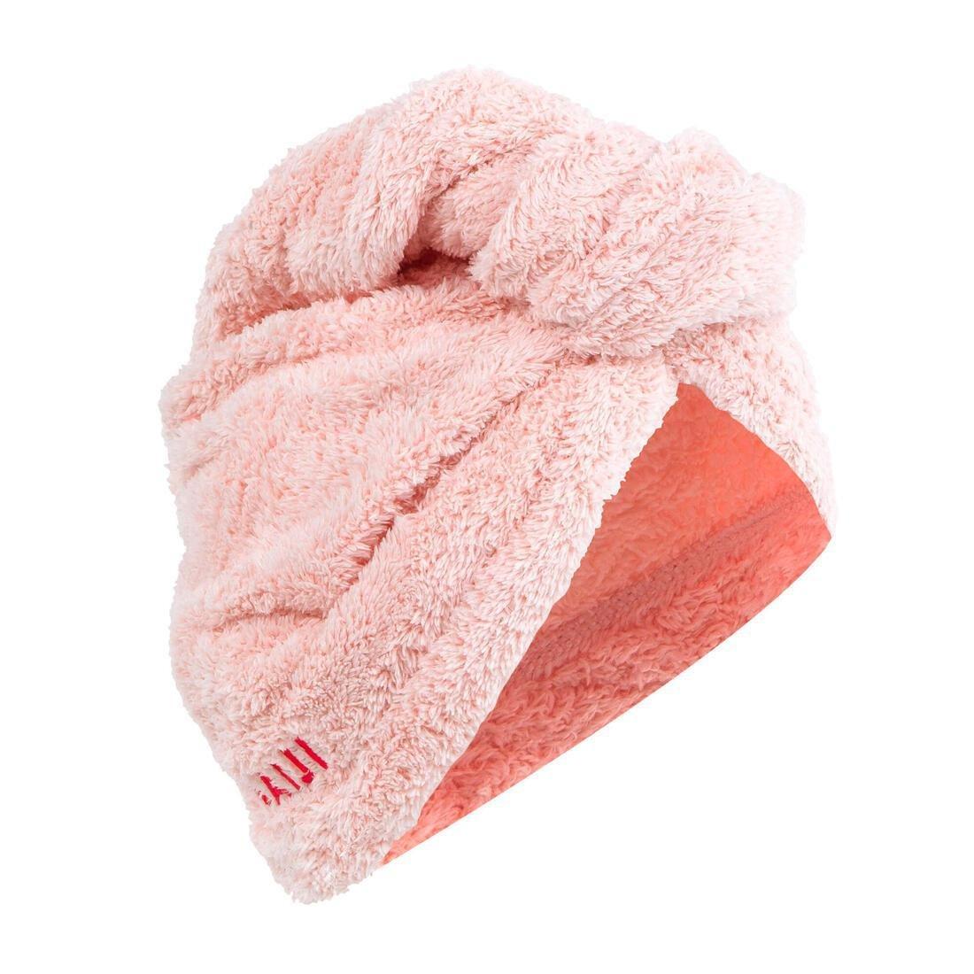 Swimming Soft Microfibre Hair Towel, Fluo Pale Peach, , large image number 0