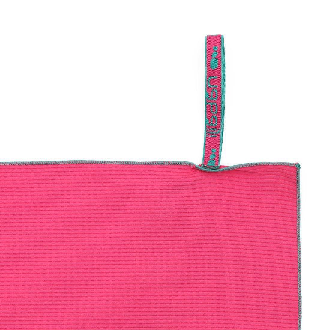 Swimming Microfibre Towel Size L 80 x 130 cm - Striped, Teal Green, , large image number 10