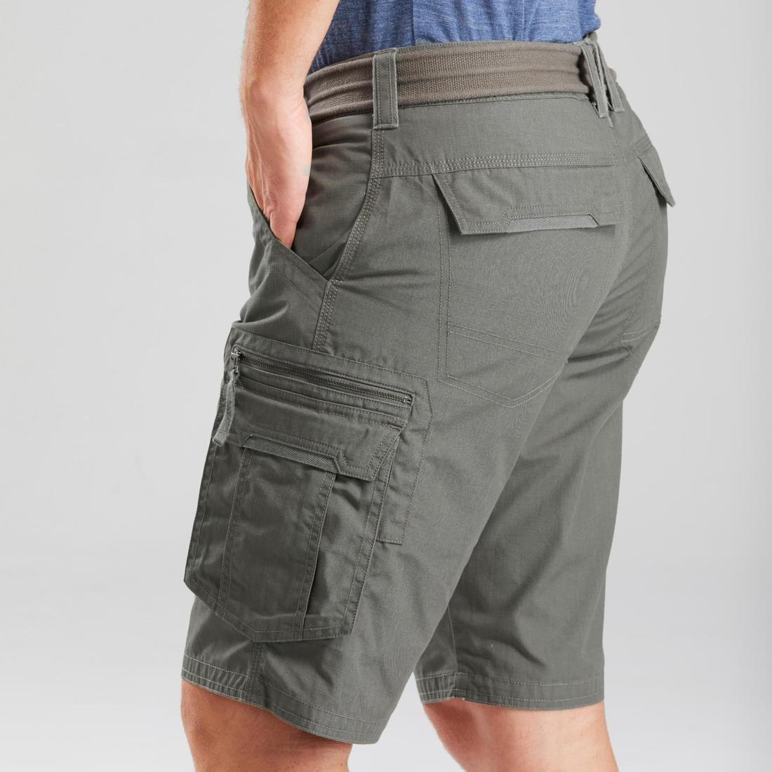 Small  Men's Travel Trekking Cargo Shorts - TRAVEL 100, Brown, , large image number 14