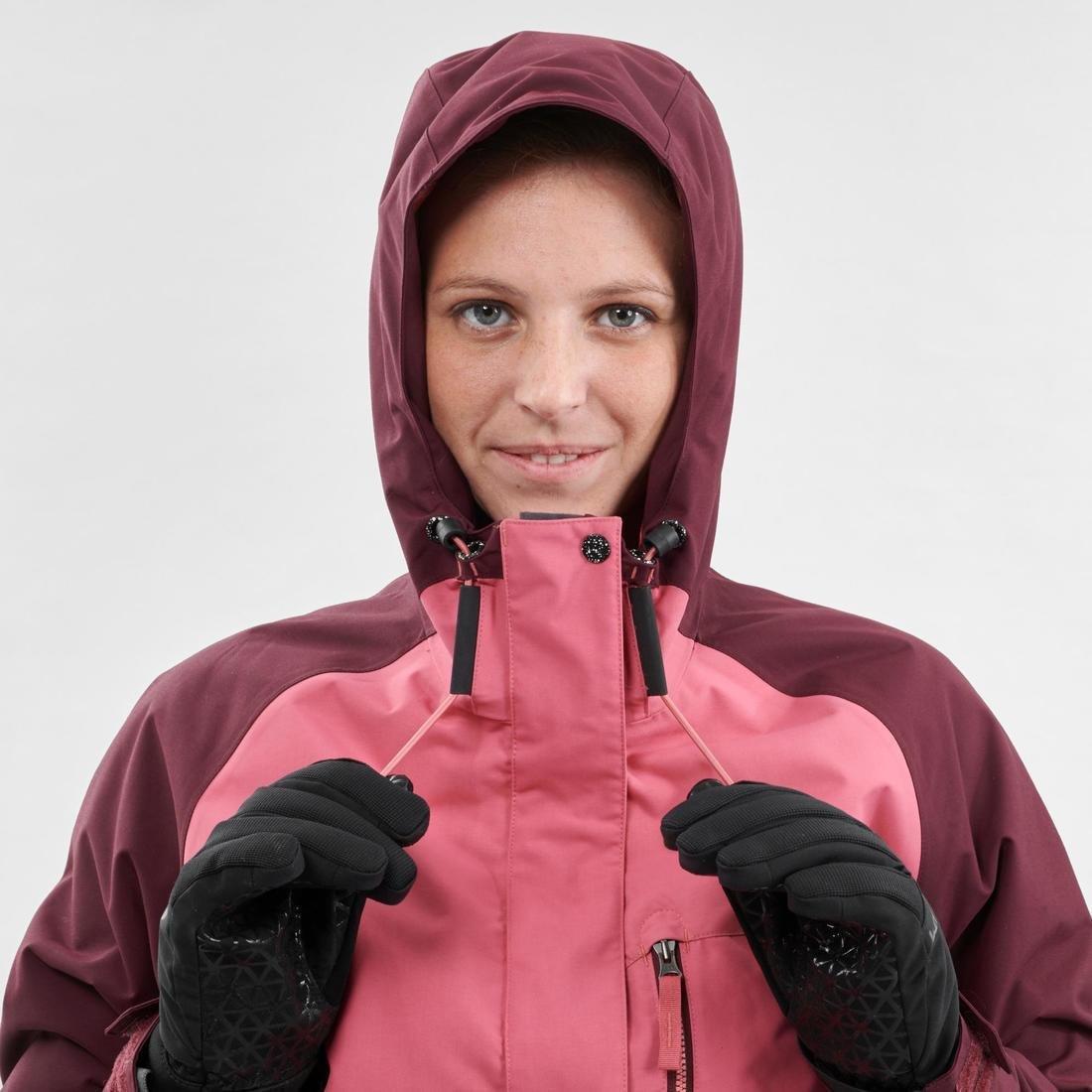 جاكيت التزلج على الجليد للسيدات، لون الشوكولاتة الداكنة، مقاس XL, No Color, large image number 4