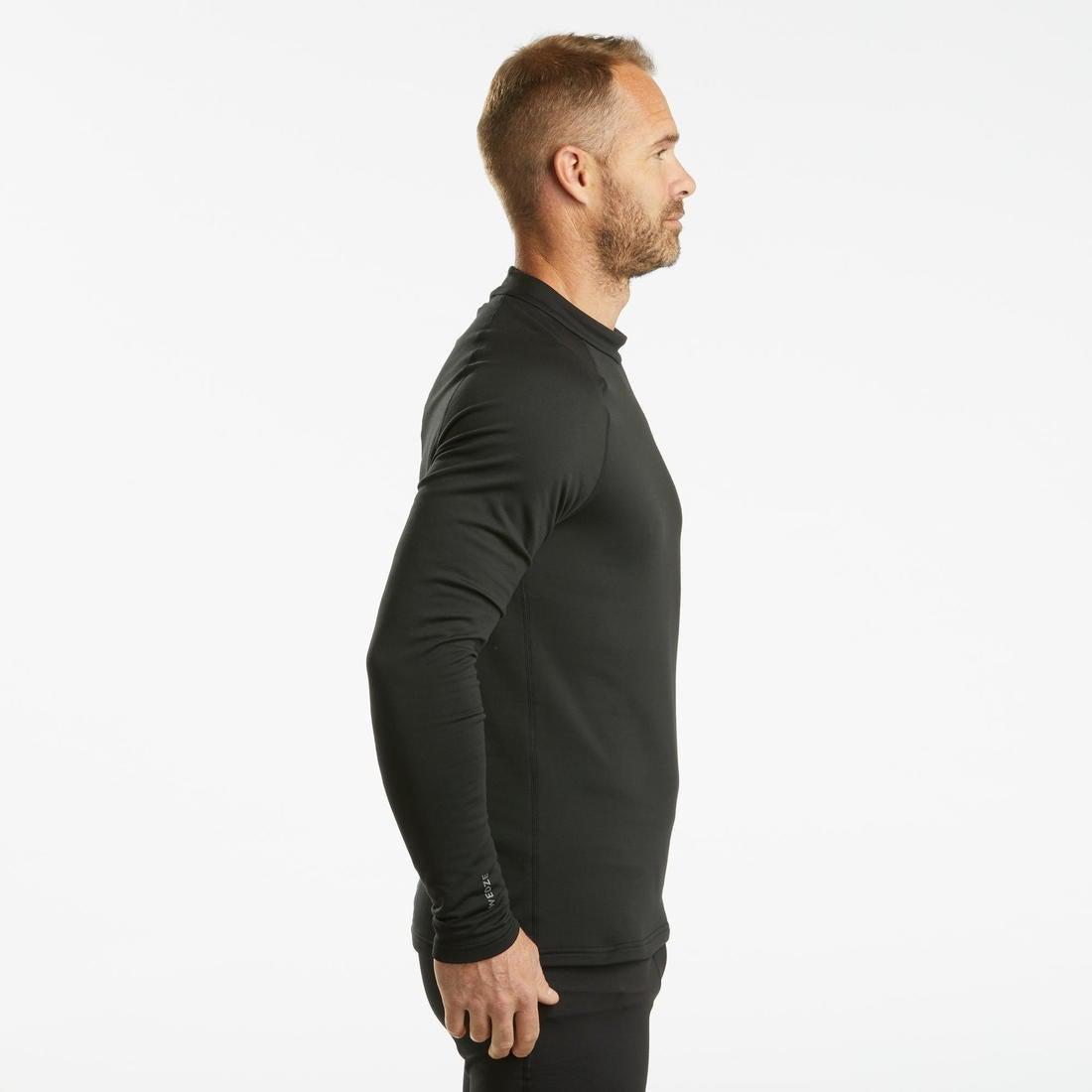 Small  Men's Ski Base Layer Top, Black, , large image number 10