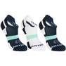 ARTENGO - EU 31-34  RS 160 Low-Cut Sports Socks Tri-Pack, Navy Blue