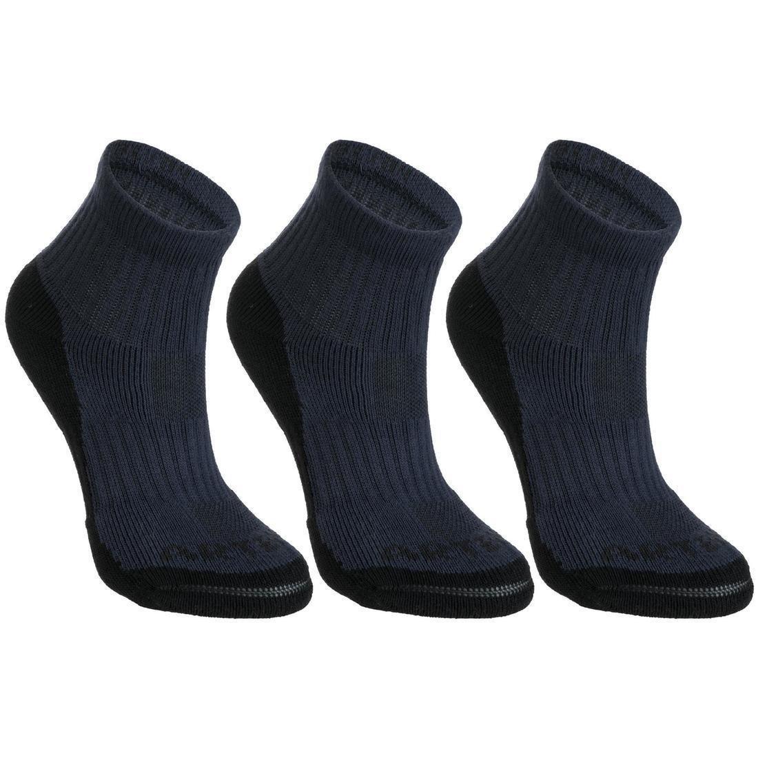 Kids Rs 500 Kids Mid-Cut Sports Socks Tri-Pack, Black, , large image number 8