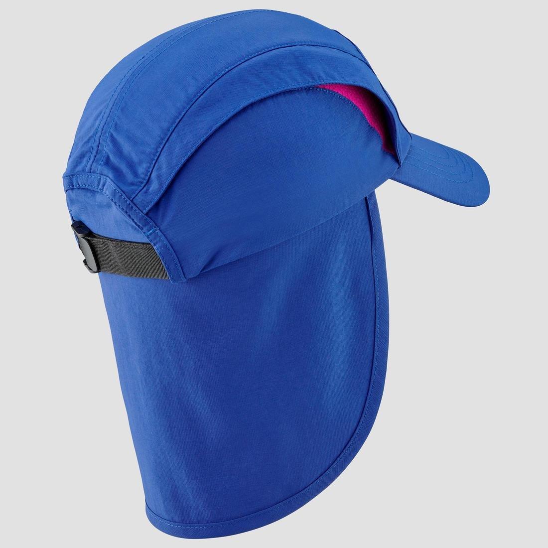 Kids Hiking Cap Mh500, Blue, , large image number 2