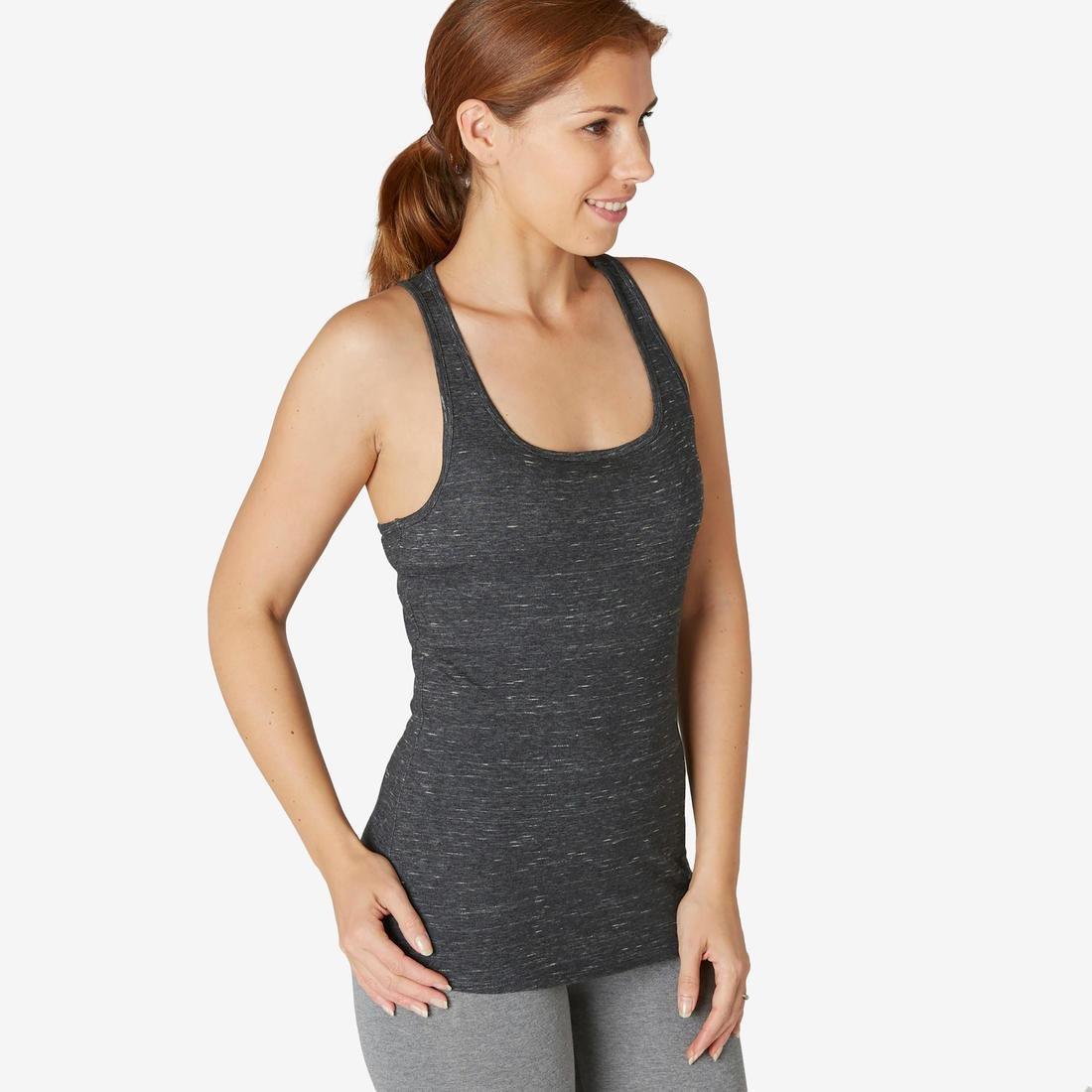 Womens Stretchy Cotton Fitness Tank Top, Pink, , large image number 7