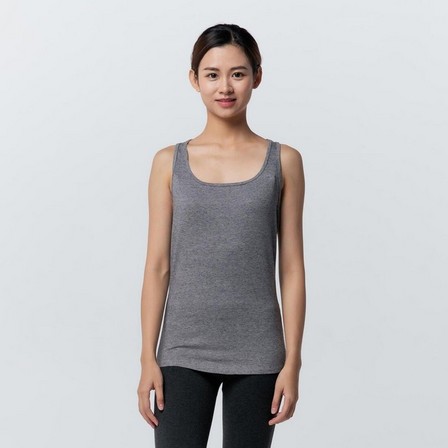 NYAMBA - Large  Stretchy Cotton Fitness Tank Top, Grey