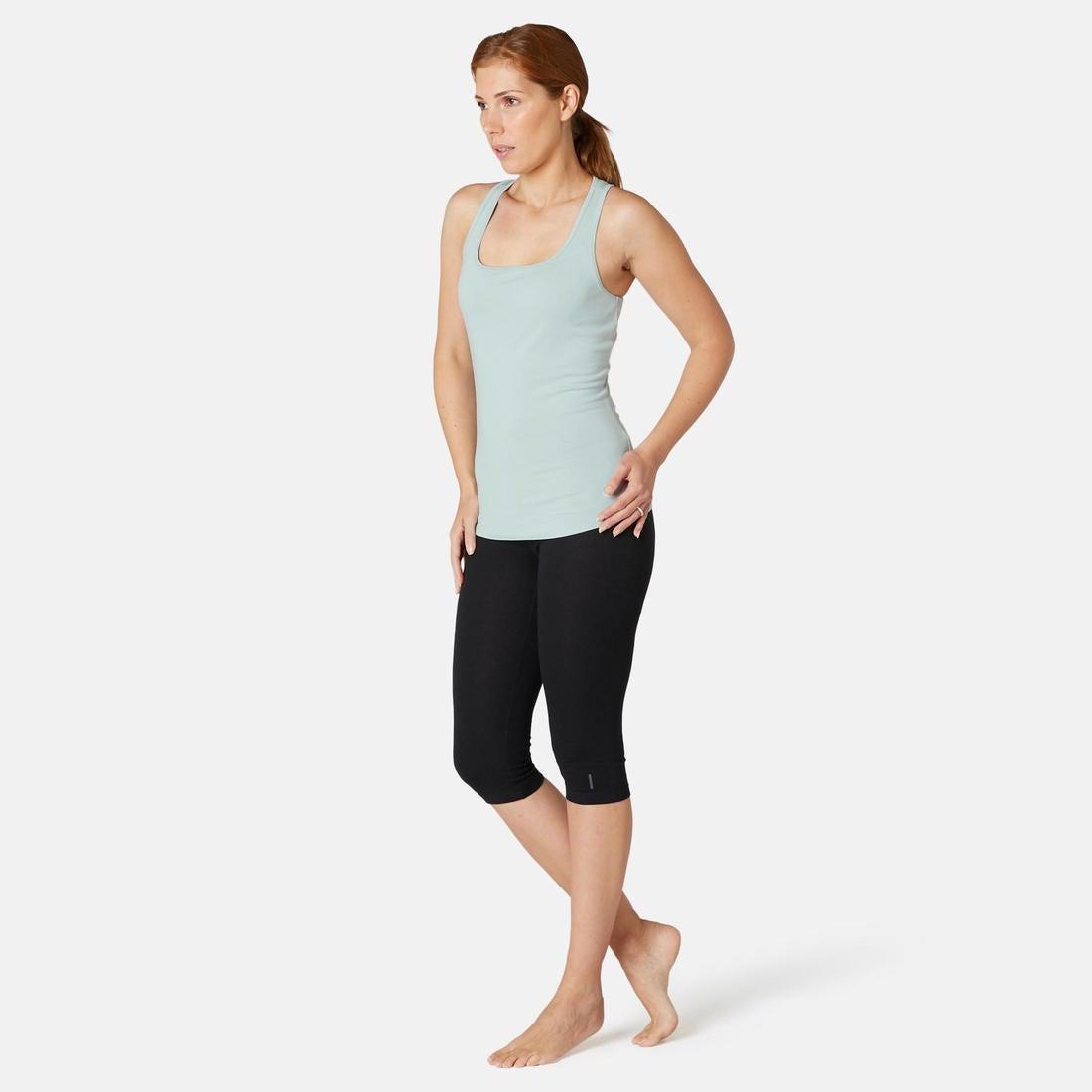 Large  Stretchy Cotton Fitness Tank Top, Grey, , large image number 2