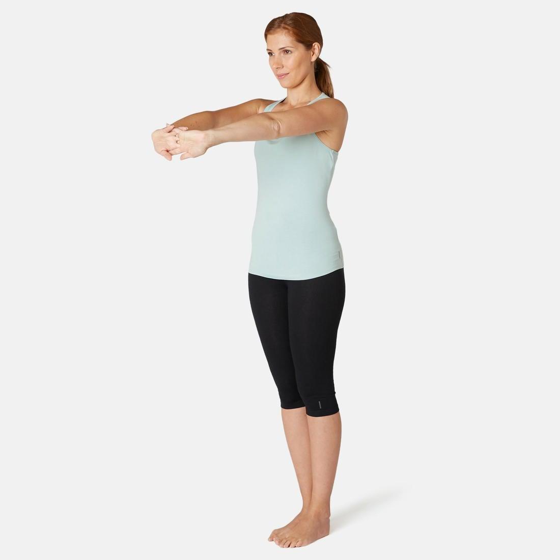 Large  Stretchy Cotton Fitness Tank Top, Grey, , large image number 3