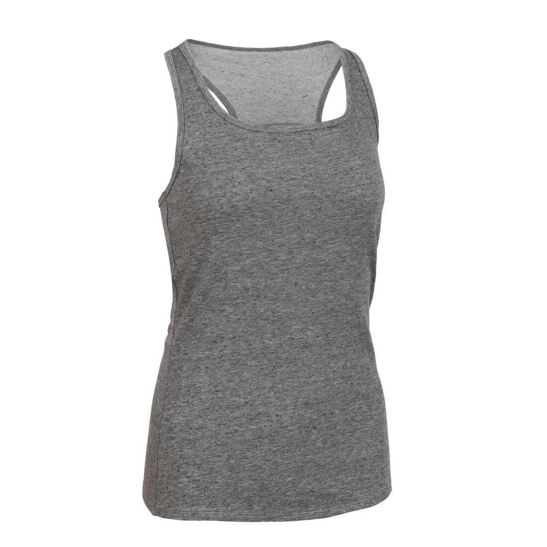 Large  Stretchy Cotton Fitness Tank Top, Grey, , large image number 11