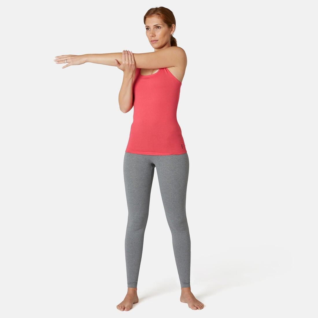 Large  Stretchy Cotton Fitness Tank Top, Grey, , large image number 12