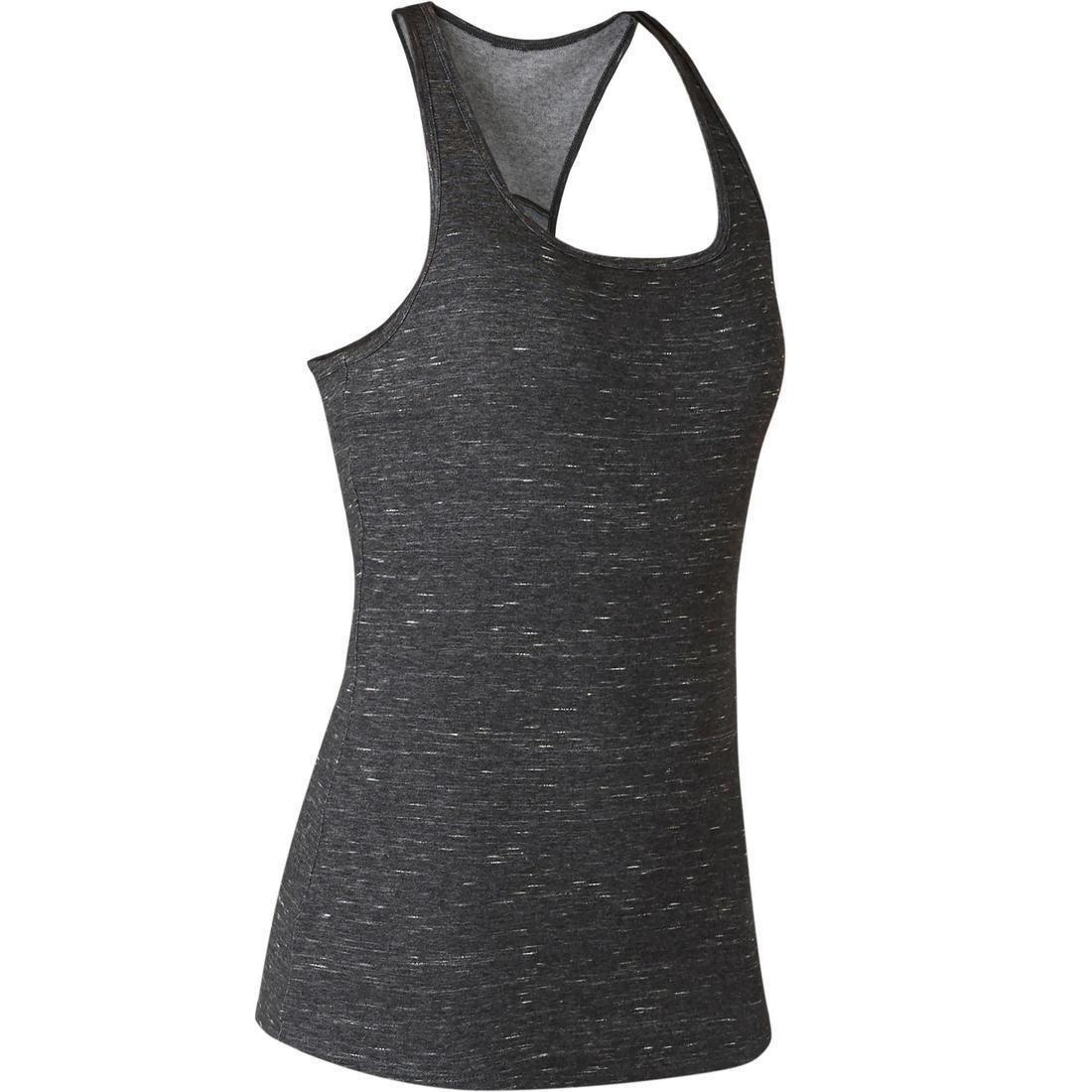 Large  Stretchy Cotton Fitness Tank Top, Grey, , large image number 14