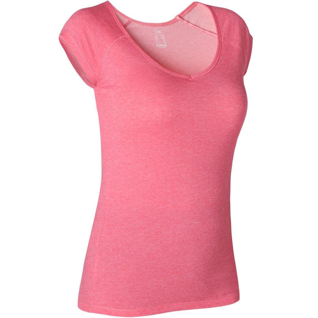 Extra Small  Women's Slim T-Shirt 500, Pink, , large image number 0