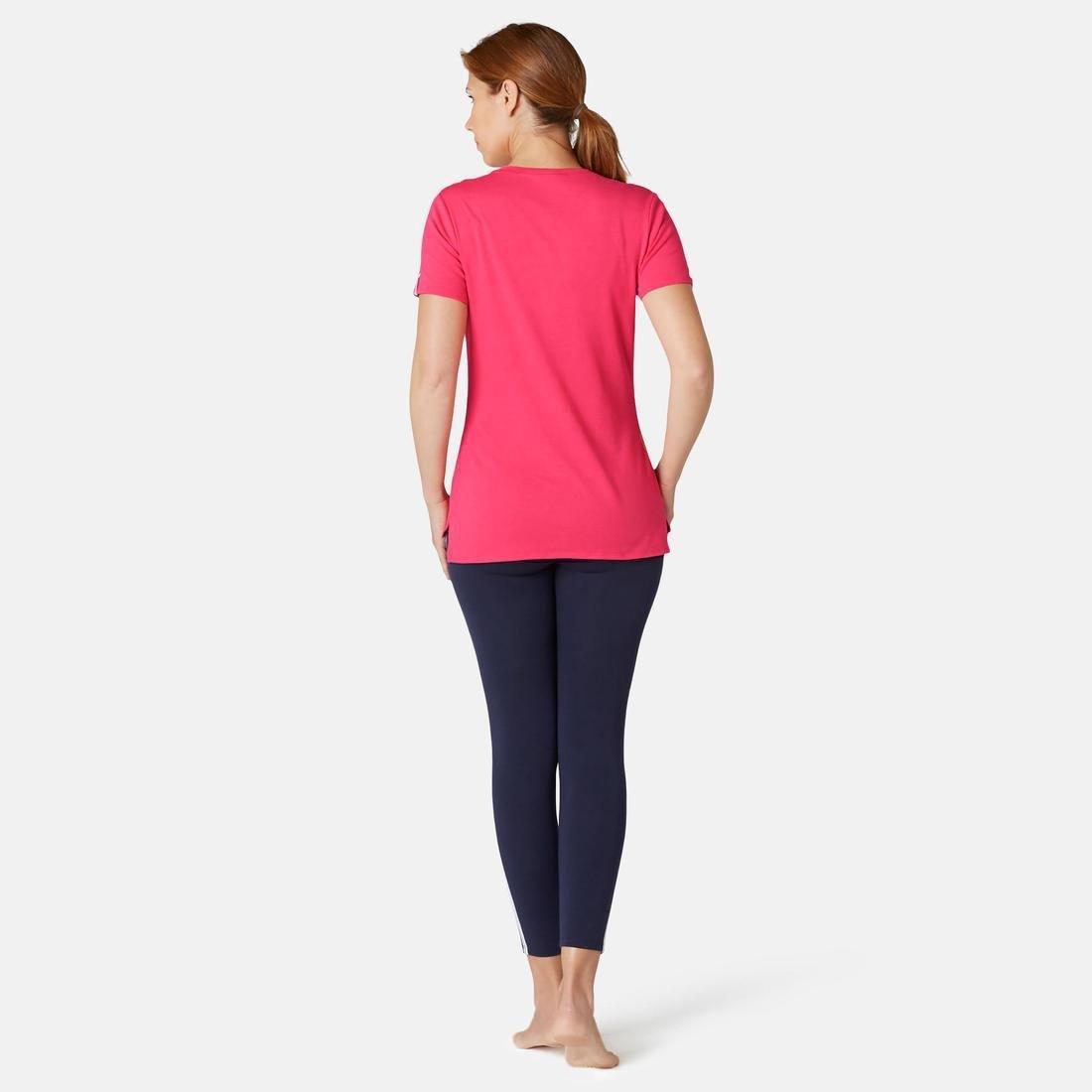 2XL  Women's Pilates And Gentle Gym Sport T-Shirt 510 Print, Light Crimson, No Color, large image number 4