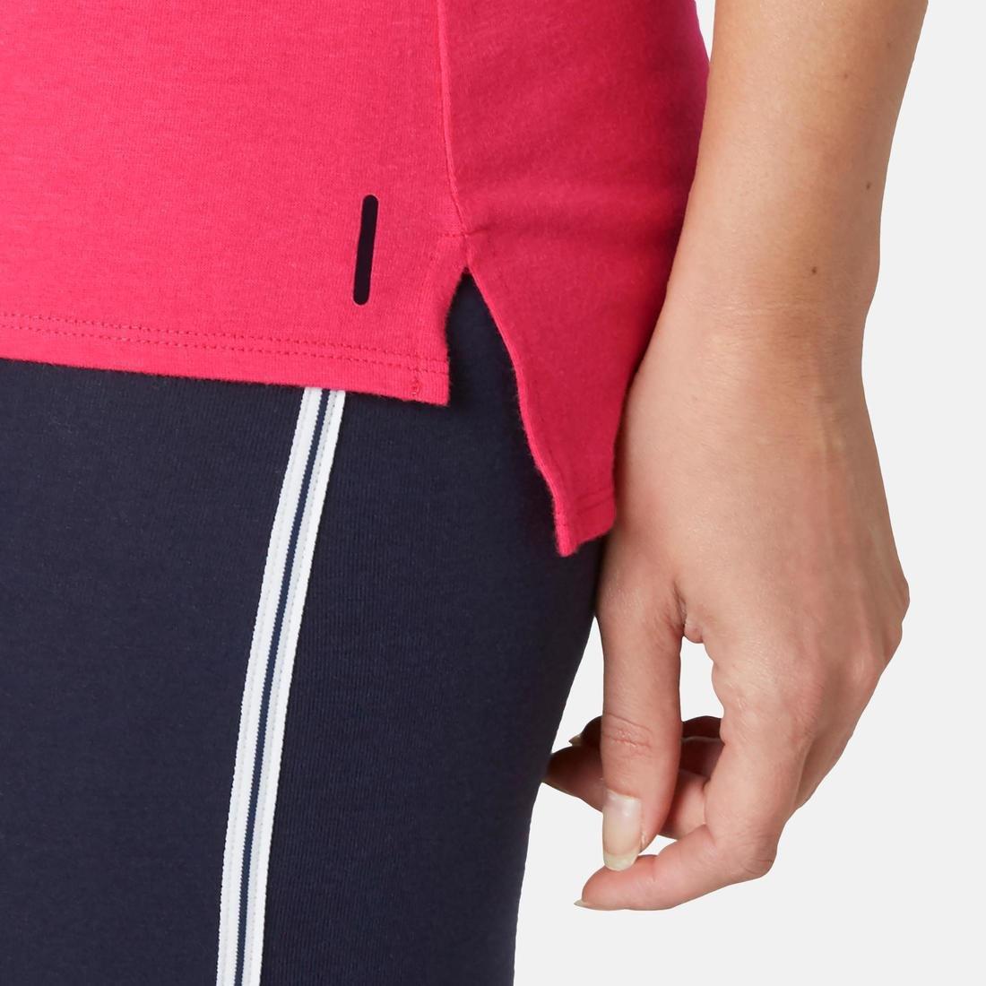 2XL  Women's Pilates And Gentle Gym Sport T-Shirt 510 Print, Light Crimson, No Color, large image number 6