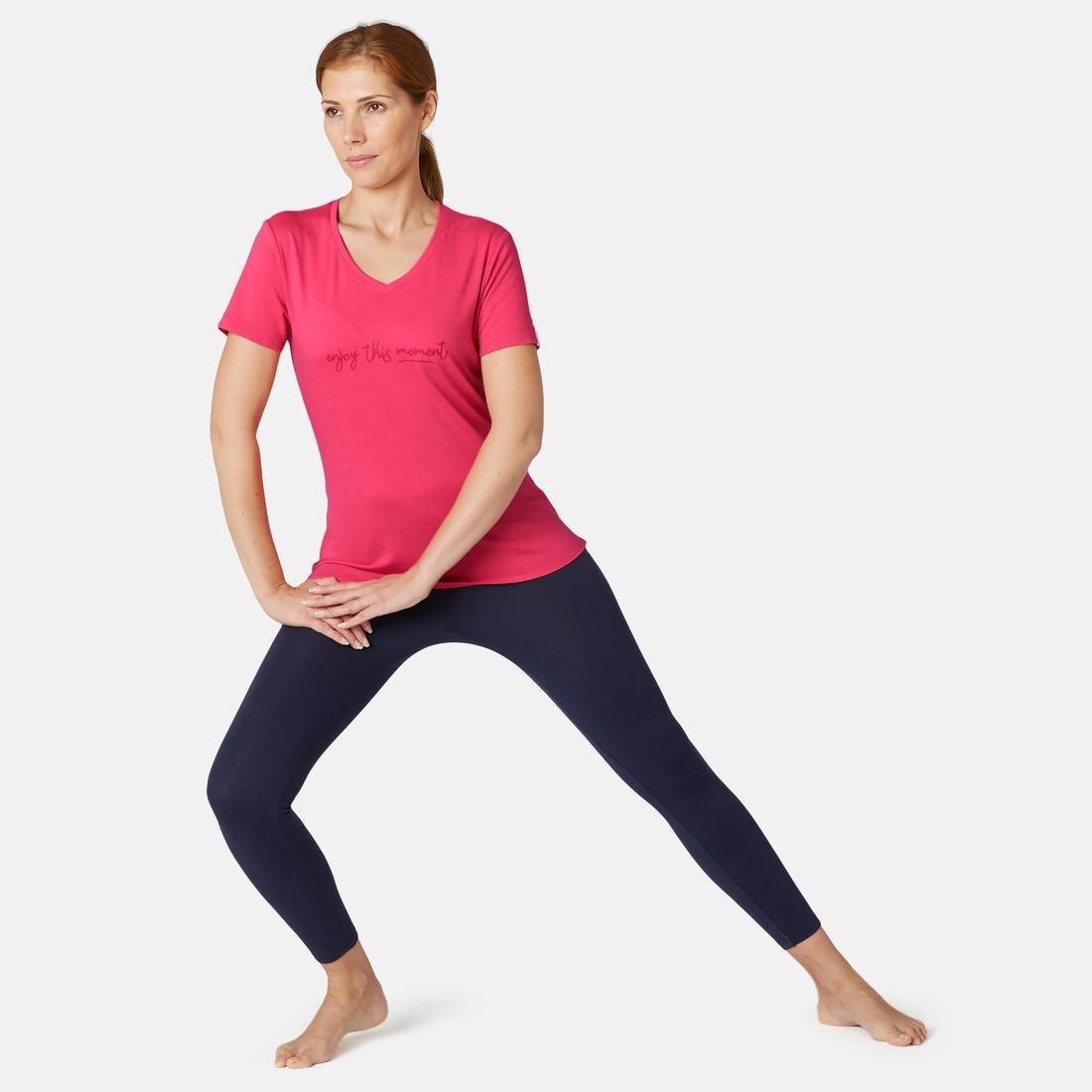 2XL  Women's Pilates And Gentle Gym Sport T-Shirt 510 Print, Light Crimson, No Color, large image number 9