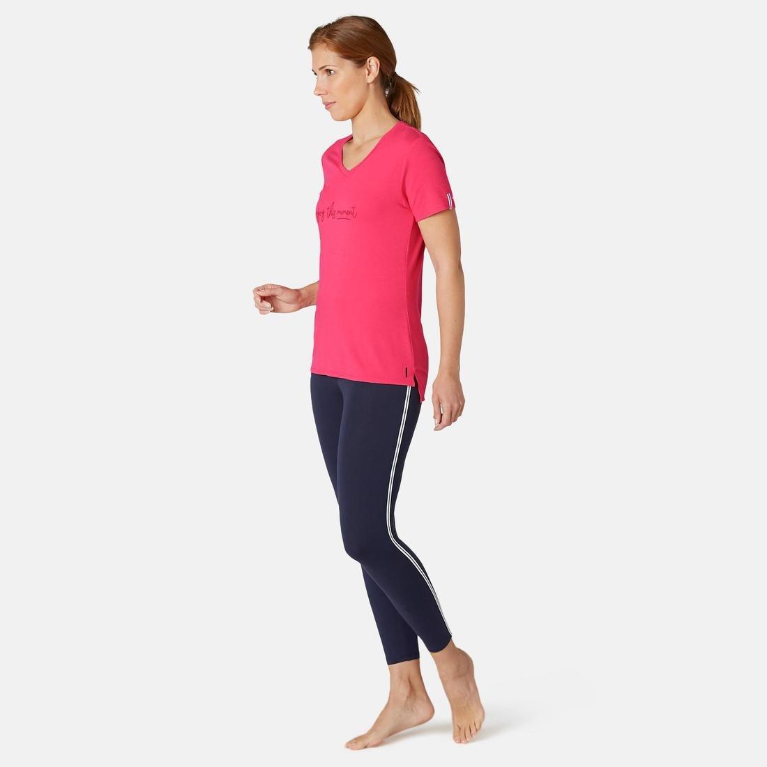 2XL  Women's Pilates And Gentle Gym Sport T-Shirt 510 Print, Light Crimson, , large image number 12