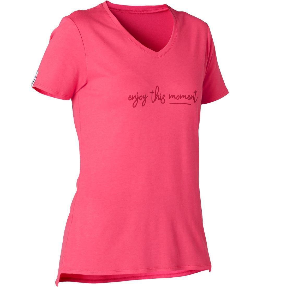 2XL  Women's Pilates And Gentle Gym Sport T-Shirt 510 Print, Light Crimson, , large image number 13