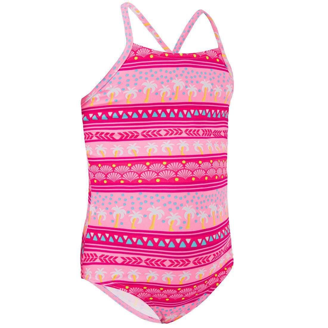 5-6Y  1-piece Swimsuit  Hanalei 100, Fluo Pink, , large image number 8