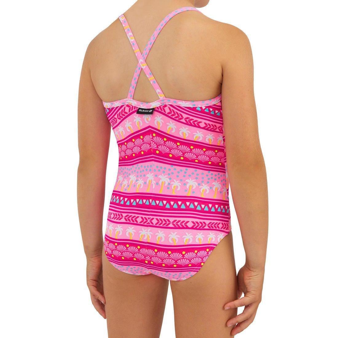 5-6Y  1-piece Swimsuit  Hanalei 100, Fluo Pink, , large image number 9