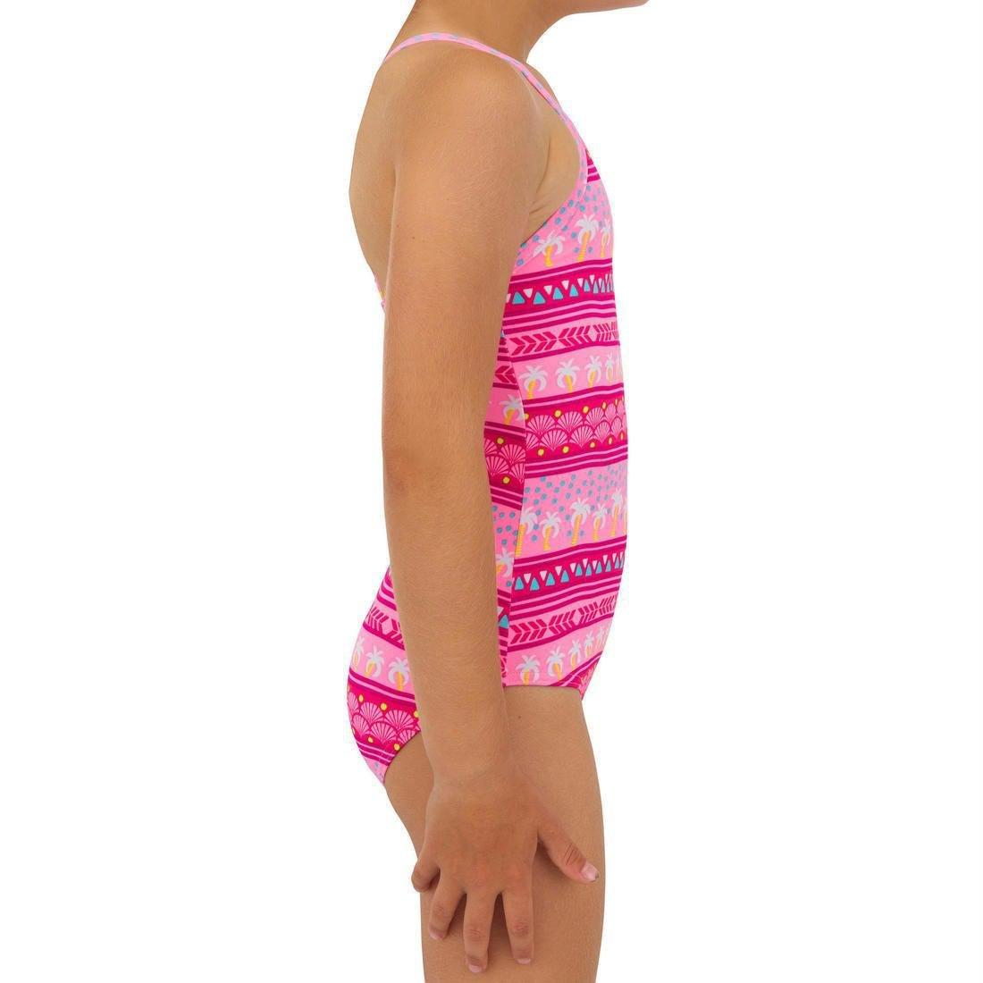 5-6Y  1-piece Swimsuit  Hanalei 100, Fluo Pink, , large image number 10