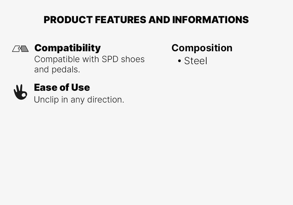 Spd-compatible Cleats, Silver, No Color, medium
