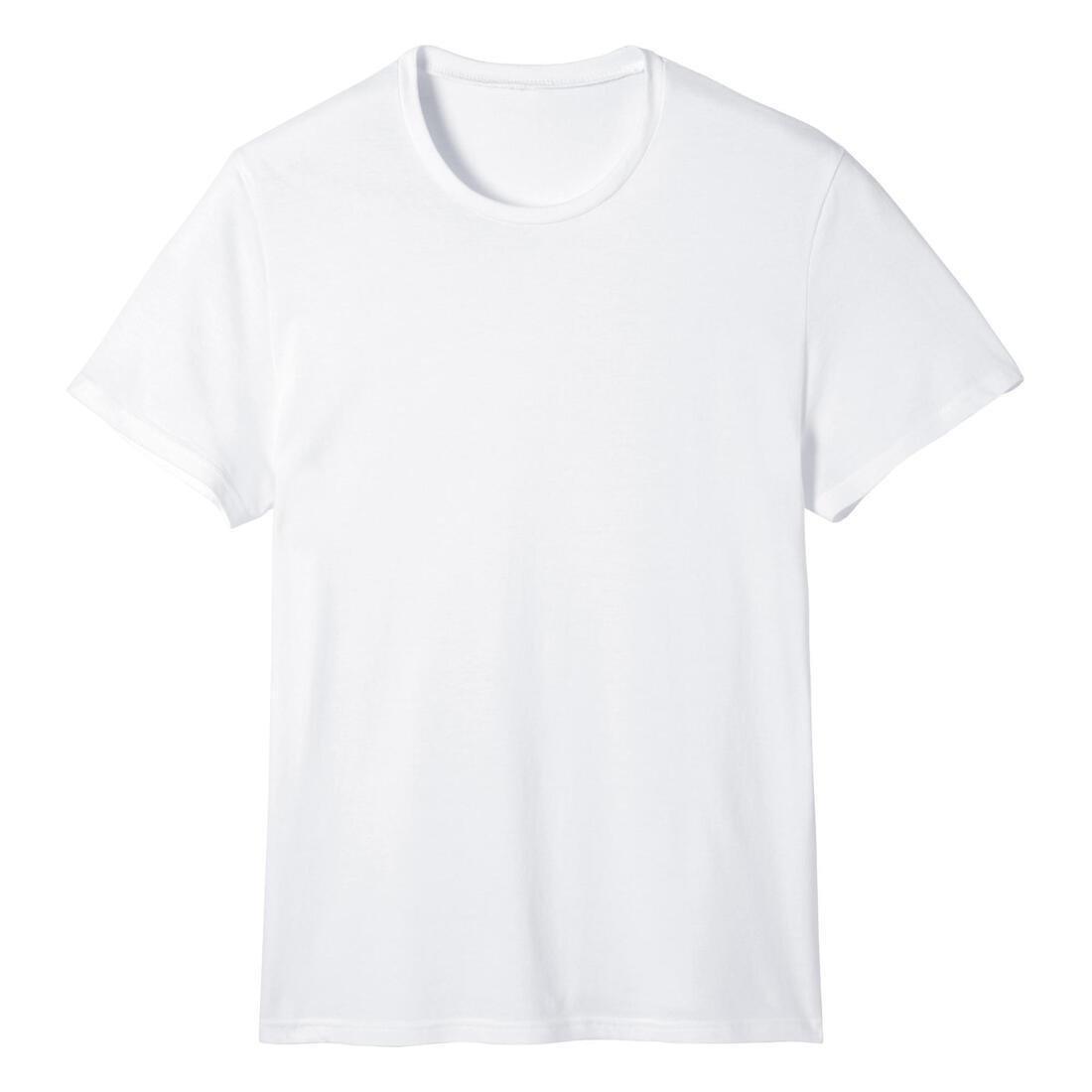 DOMYOS - Fitness PreCotton T-Shirt Sportee, Snow White